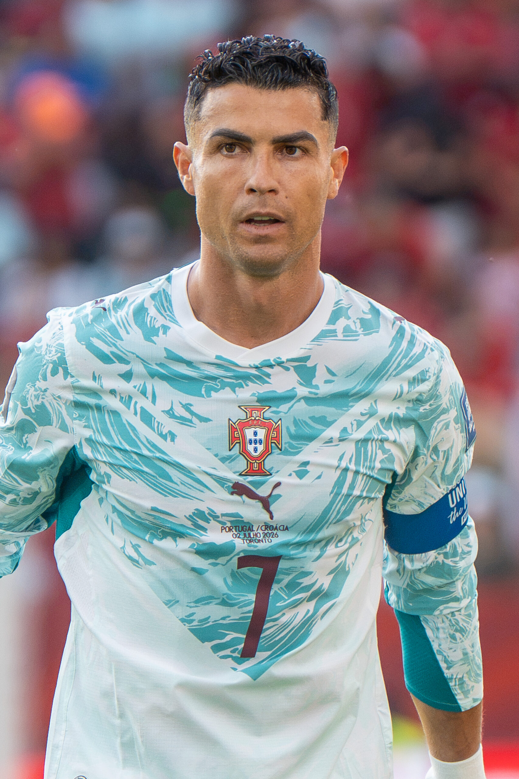 Cristiano Ronaldo in Portugal kit, provisionally suspended by the Portuguese FA