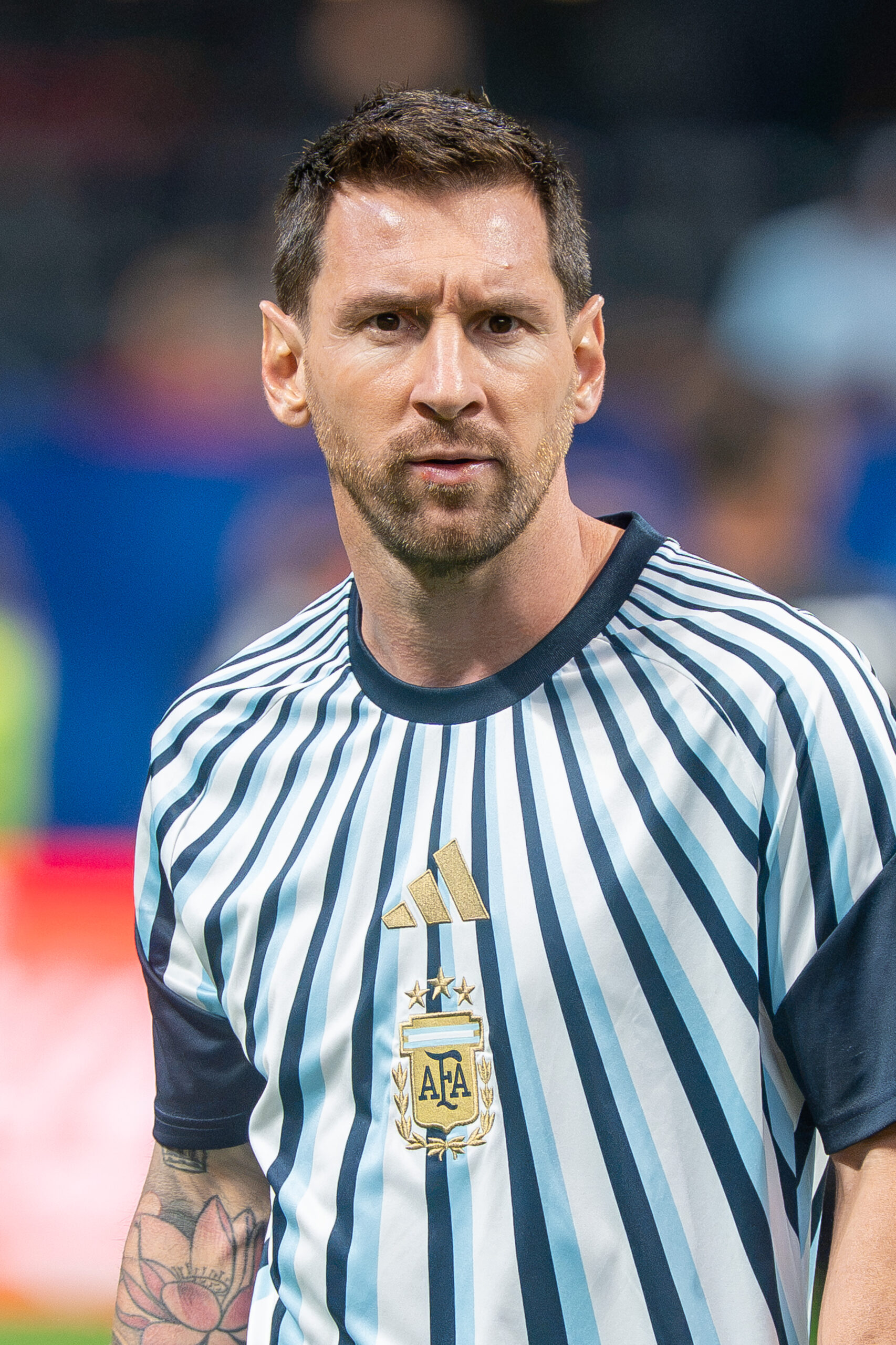 Lionel Messi in Argentina colours as he retires from international football