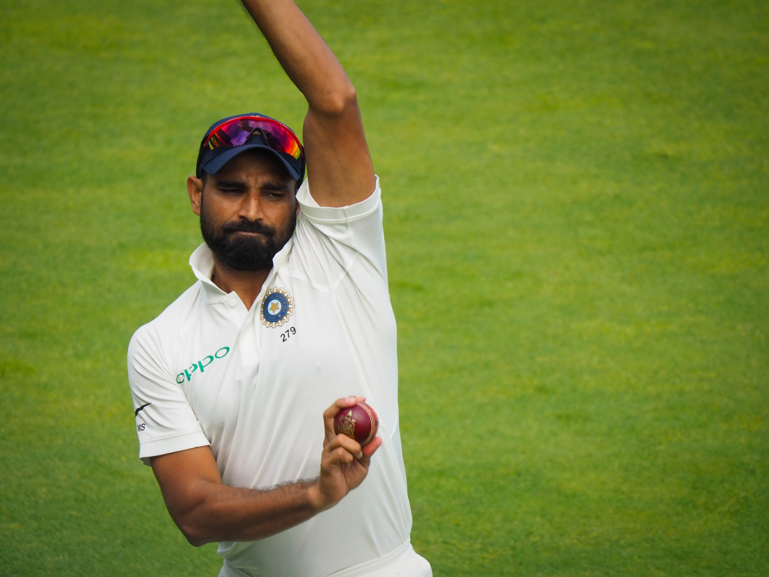 Mohammed Shami bowling for India as he reacts on his India future
